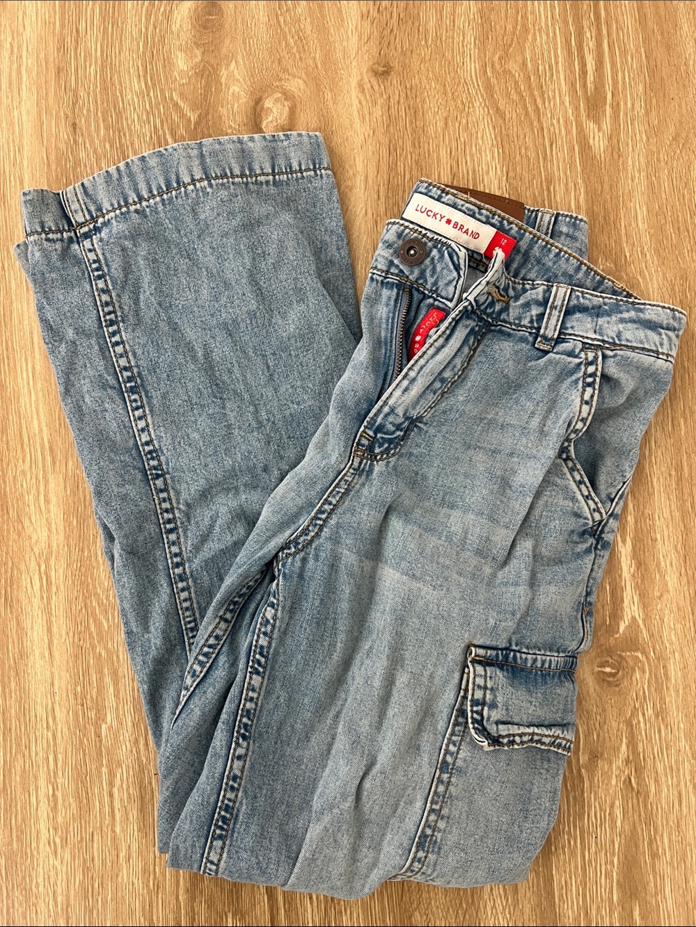 Lucky Brand Light Blue Kids Cargo Jeans